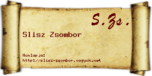 Slisz Zsombor névjegykártya