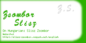 zsombor slisz business card